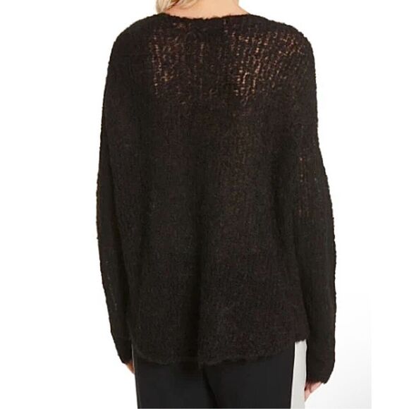 RAG & BONE FREDA ALPACA BLEND V NECK SWEATER size S Small Black Relaxed - Picture 2 of 10